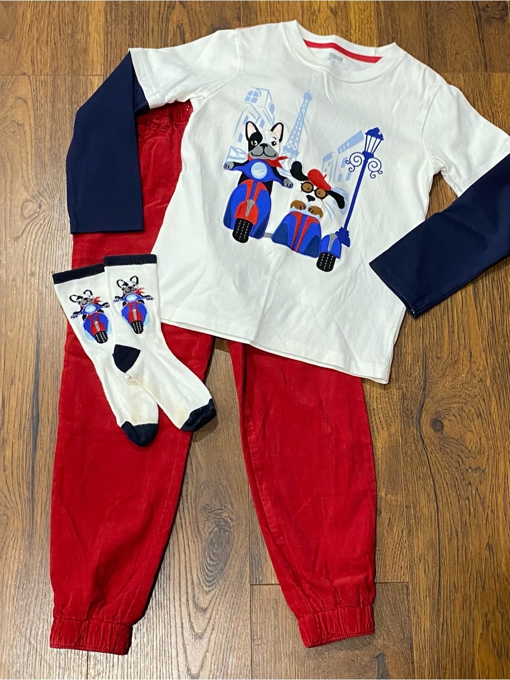 Gymboree Boys Red Corduroy Lined Joggers Size 6 - Picture 3 of 8